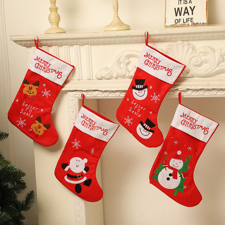 Christmas Gift Socks Adult Christmas Children Candy Socks Christmas Tree Hanging Decoration Scene Dress up Home Party Decoration