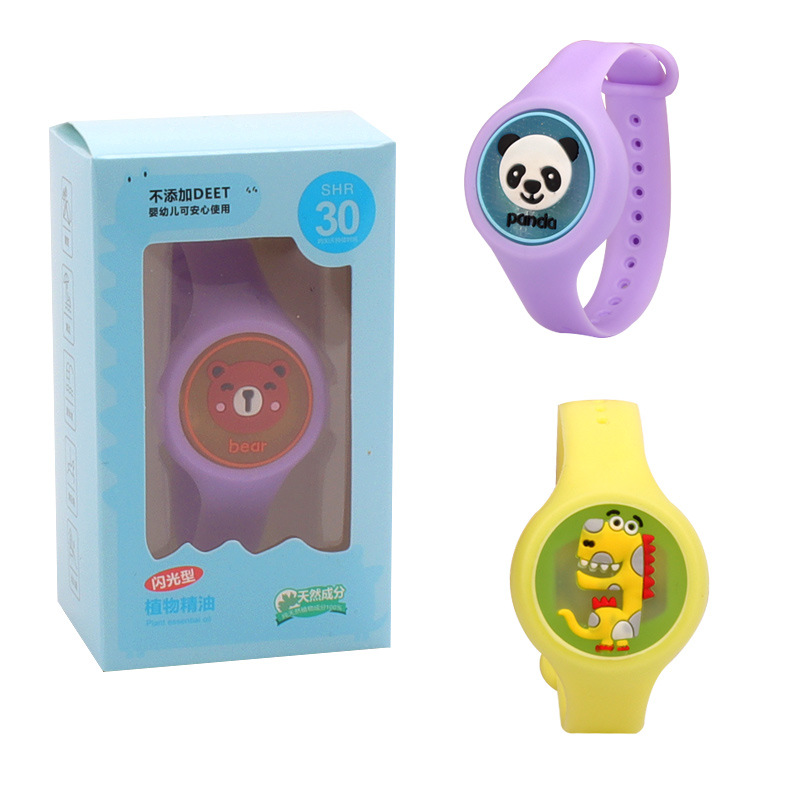 Luminous Mosquito Repellent Bracelet Flash Mosquito Repellent Watch Cartoon Mosquito Repellent Buckle Bracelet Factory Direct Sales Bracelet Stall Hot Sale