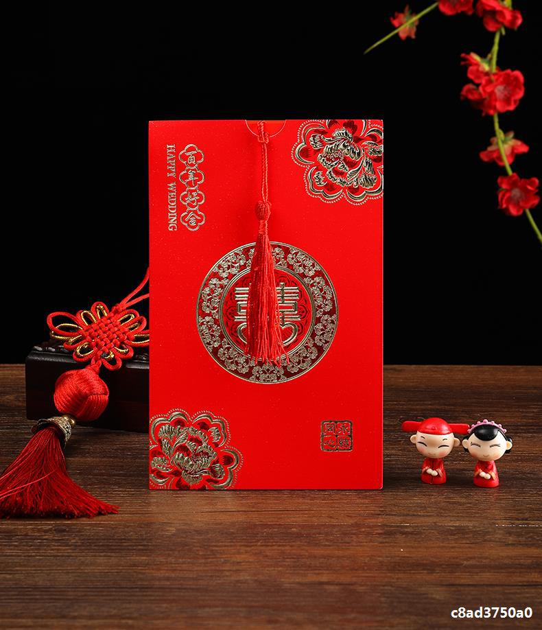 Wedding invitation wedding invitation invitation invitation invitation card creative Chinese style customized high-grade European invitation card web celebrity printing