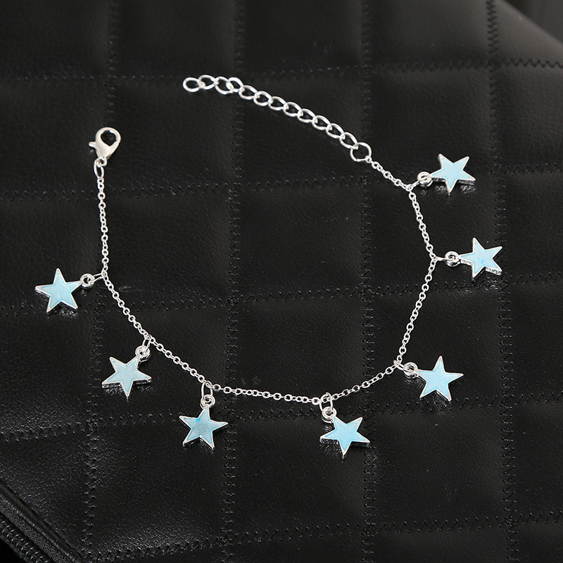 Korean Style Cute Luminous Couple Girlfriends Bracelet Five-Pointed Star Love Heart Flower Luminous Brace Lace Bracelet Female School Korean Style Cute Luminous Couple Girlfriends Bracelet Five-Pointed Star Love Heart Flower Luminous Brace Lace Bracelet Female School