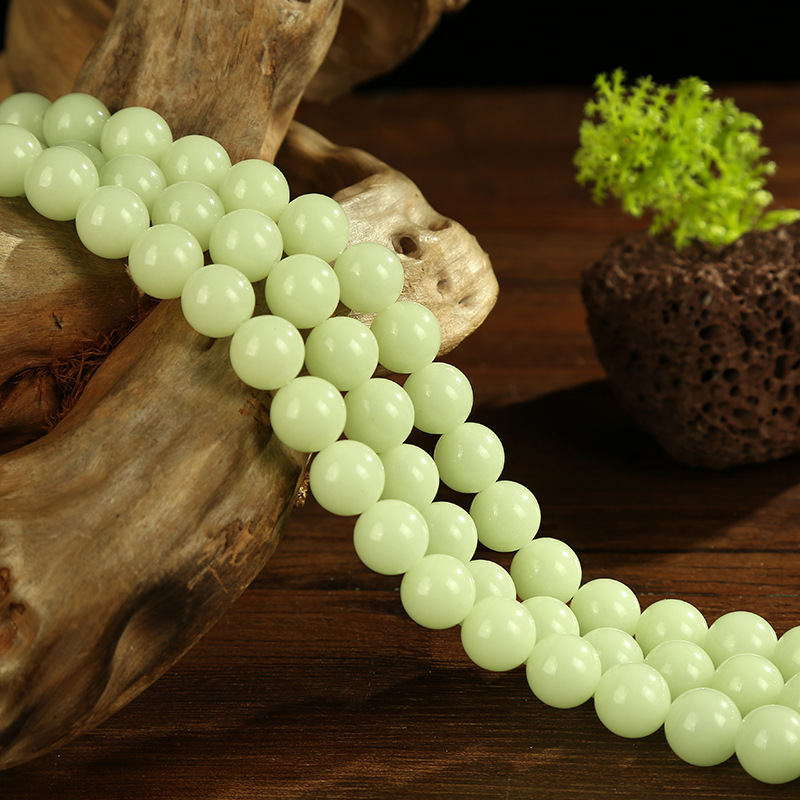 Luminous Fluorite Perforated round Beads Luminous Blue Green/Sky Blue/Green Semi-Finished DIY Fluorescent Fashion Bracelet Luminous Fluorite Perforated round Beads Luminous Blue Green/Sky Blue/Green Semi-Finished DIY Fluorescent Fashion Bracelet