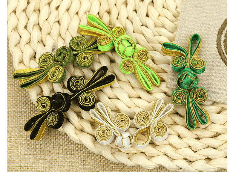 Chinese Frog Button Closure Women's Chinese Rabbit Ear Handmade Cheongsam Top Ethnic Style Wedding Invitation Tang Suit Button Retro Color Accessories Chinese Frog Button Closure Women's Chinese Rabbit Ear Handmade Cheongsam Top Ethnic Style Wedding Invitation Tang Suit Button Retro Color Accessories