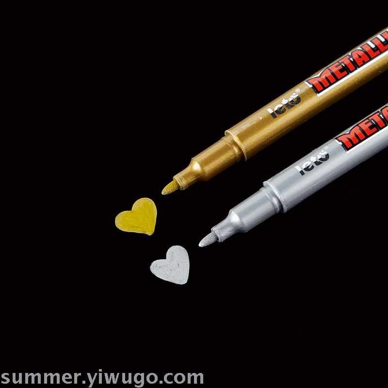 Metal-colored craft pen gold silver paint pen paint pen signature pen invitation card wedding card signature pen