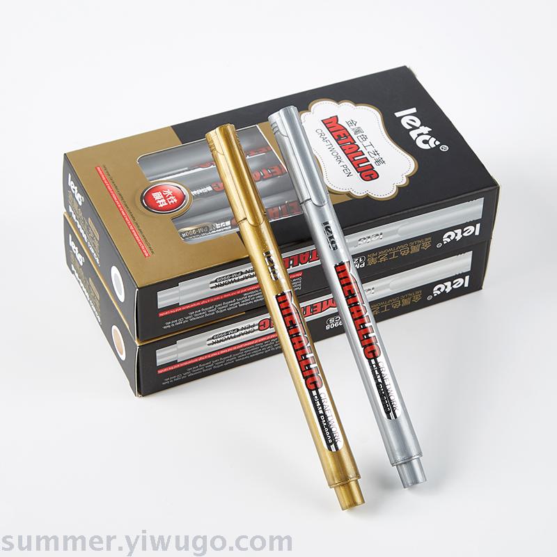 Metal-colored craft pen gold silver paint pen paint pen signature pen invitation card wedding card signature pen