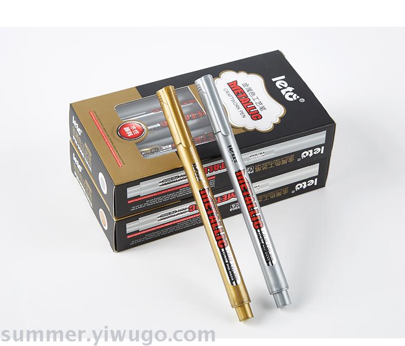 Metal-colored craft pen gold silver paint pen paint pen signature pen invitation card wedding card signature pen