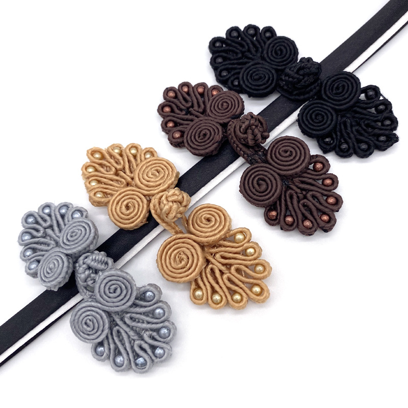 Baixi Accessories Button Seven Beads Buckle Wedding Invitation Decorative Seven-Leaf Button Democratic Style Chinese Dress Cheongsam Button