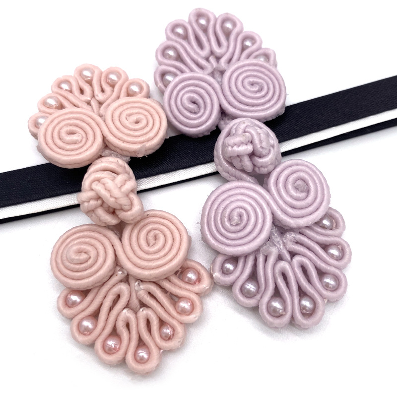 Baixi Accessories Button Seven Beads Buckle Wedding Invitation Decorative Seven-Leaf Button Democratic Style Chinese Dress Cheongsam Button