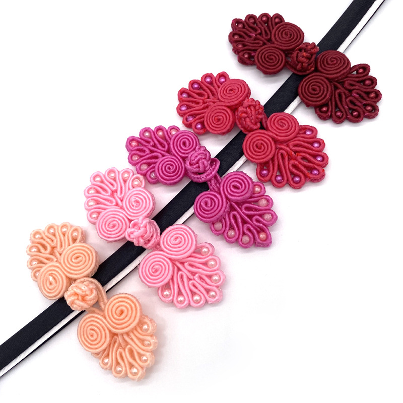 Baixi Accessories Button Seven Beads Buckle Wedding Invitation Decorative Seven-Leaf Button Democratic Style Chinese Dress Cheongsam Button