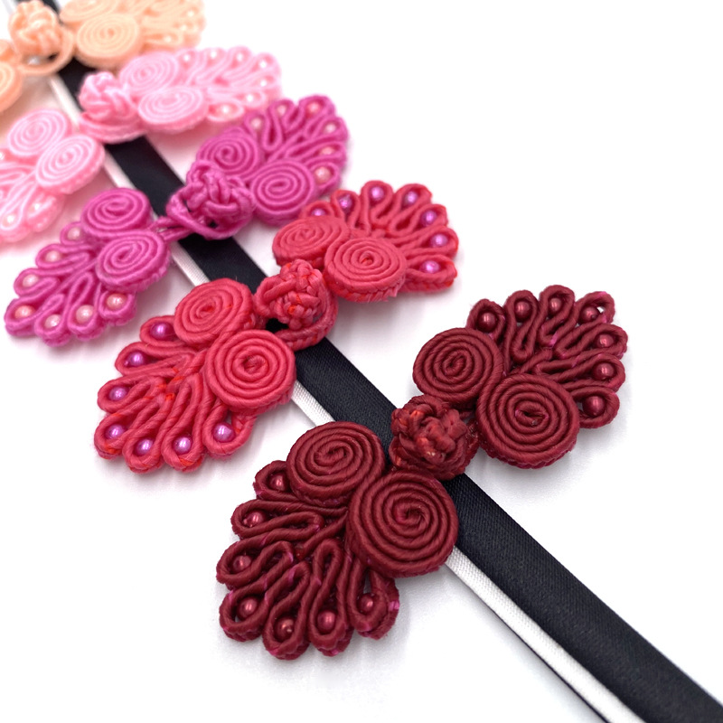 Baixi Accessories Button Seven Beads Buckle Wedding Invitation Decorative Seven-Leaf Button Democratic Style Chinese Dress Cheongsam Button