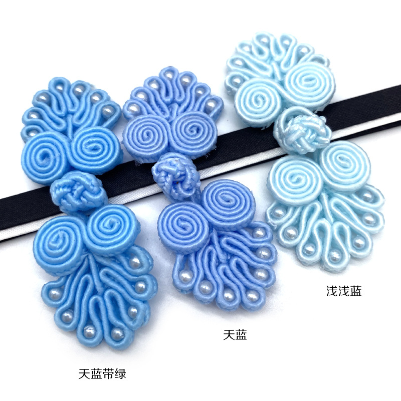 Baixi Accessories Button Seven Beads Buckle Wedding Invitation Decorative Seven-Leaf Button Democratic Style Chinese Dress Cheongsam Button