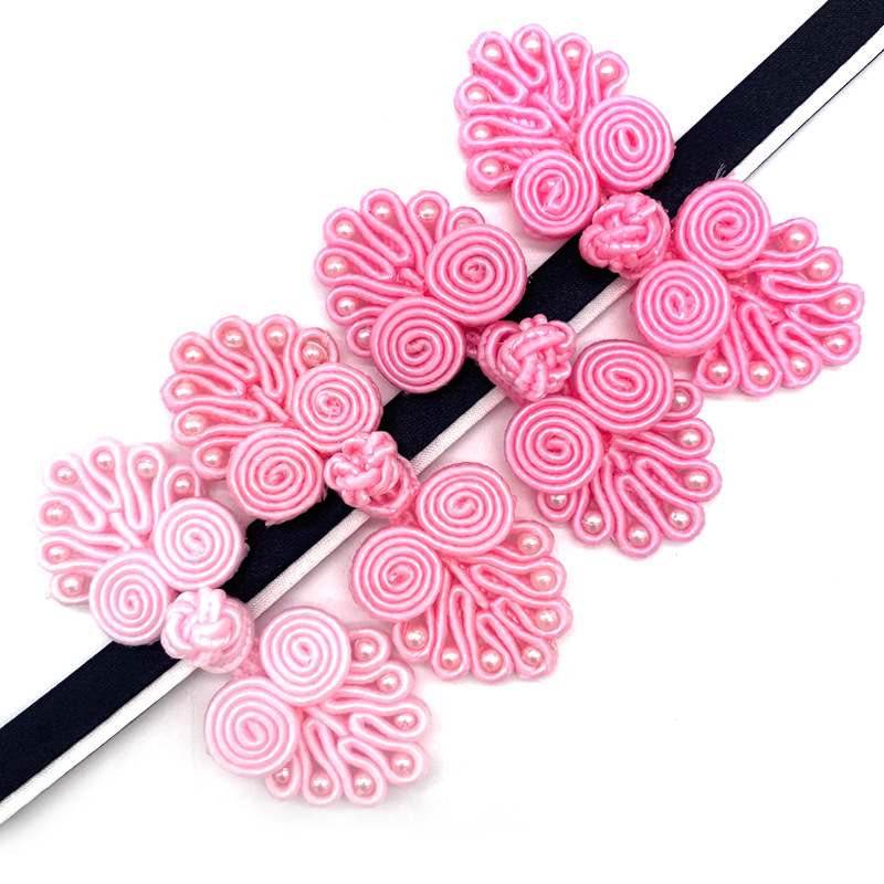 Baixi Accessories Button Seven Beads Buckle Wedding Invitation Decorative Seven-Leaf Button Democratic Style Chinese Dress Cheongsam Button