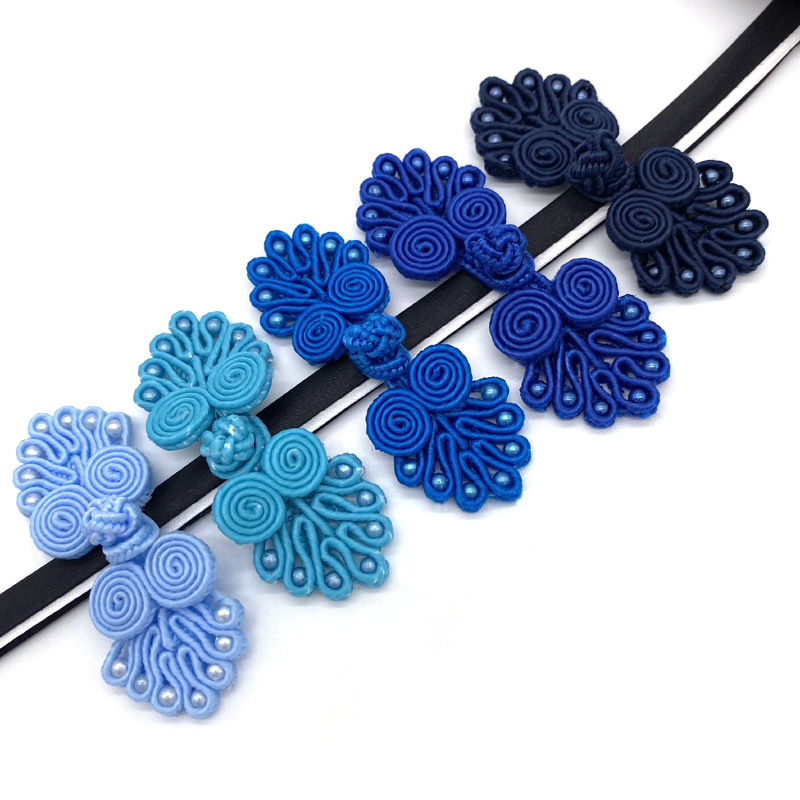 Baixi Accessories Button Seven Beads Buckle Wedding Invitation Decorative Seven-Leaf Button Democratic Style Chinese Dress Cheongsam Button