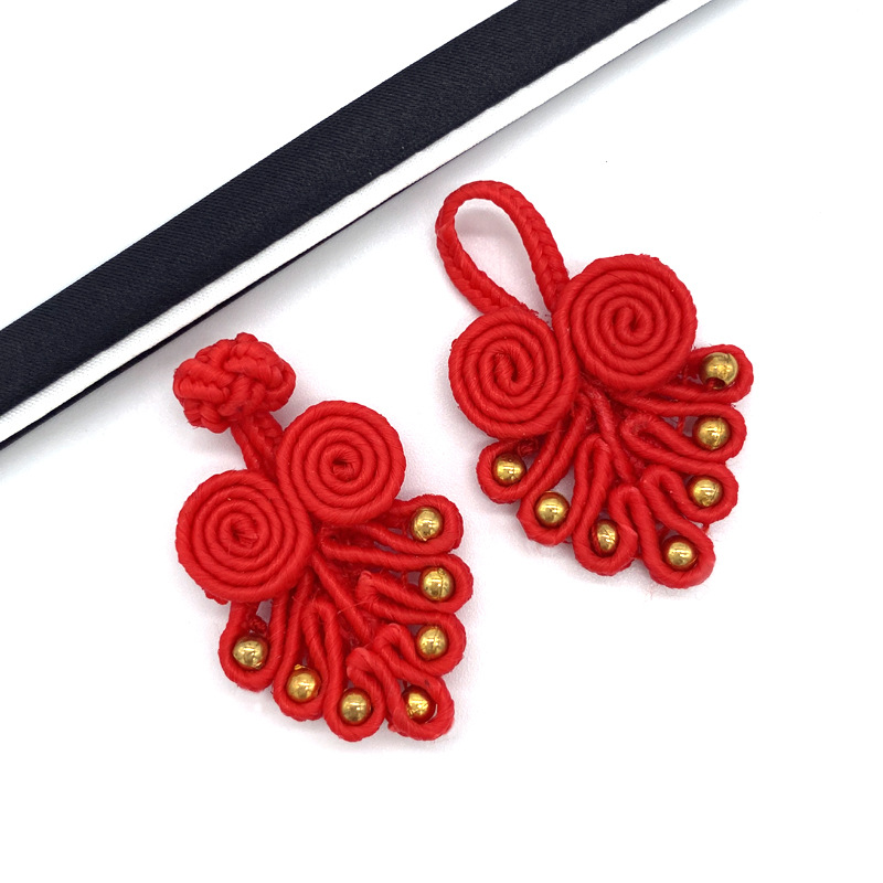 Baixi Accessories Button Seven Beads Buckle Wedding Invitation Decorative Seven-Leaf Button Democratic Style Chinese Dress Cheongsam Button