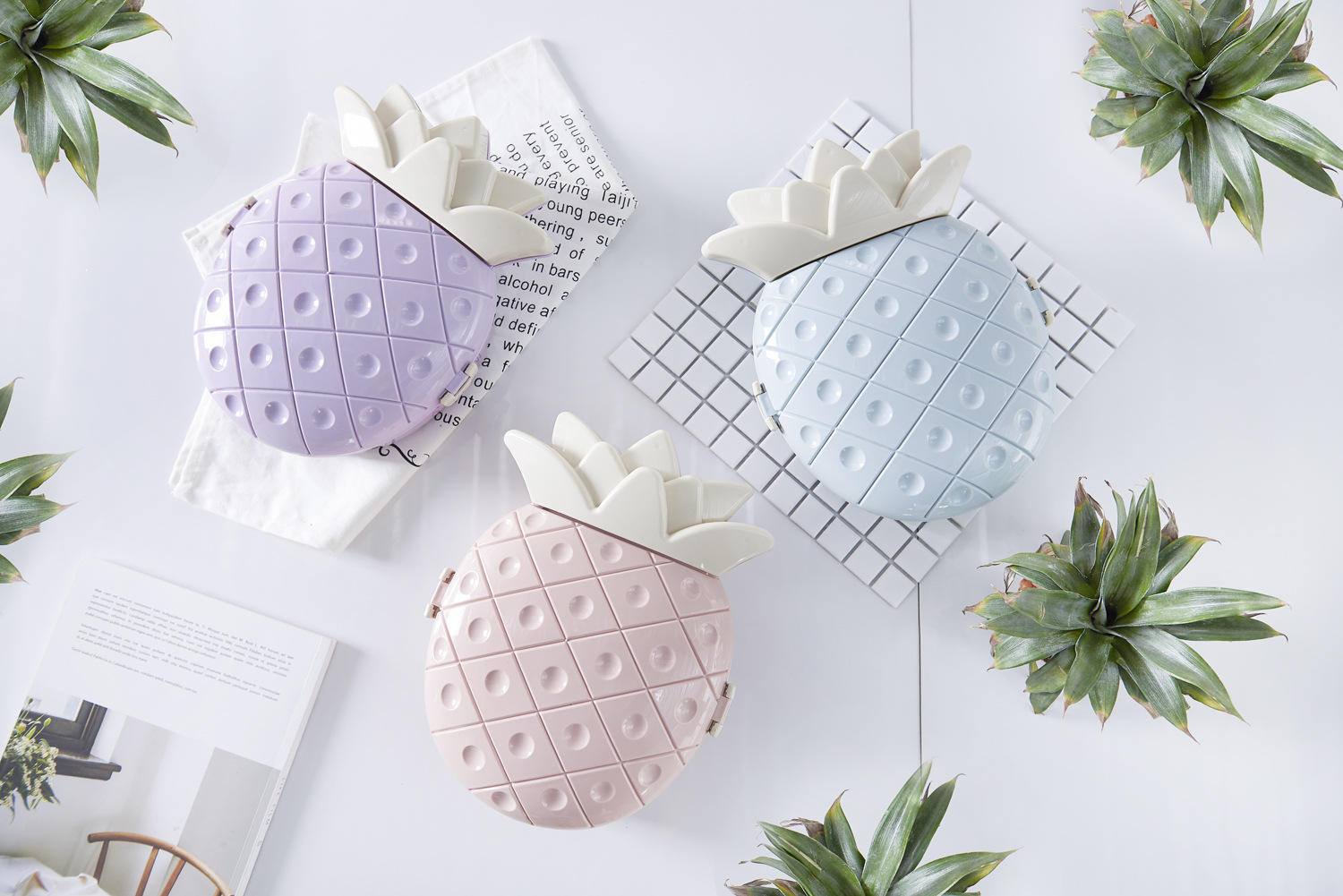 Pineapple Fruit Shape Candy Box Compartment with Lid Dried Fruit Tray Cute Home Fashion Dried Fruit Box Pineapple Fruit Shape Candy Box Compartment with Lid Dried Fruit Tray Cute Home Fashion Dried Fruit Box