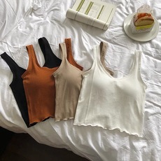 Factory Direct Sales Seamless Thread Large U Back Women's Chest Wrap Triangle Cup Thin Cup V-neck Anti-Exposure Short Vest for Women Factory Direct Sales Seamless Thread Large U Back Women's Chest Wrap Triangle Cup Thin Cup V-neck Anti-Exposure Short Vest for Women
