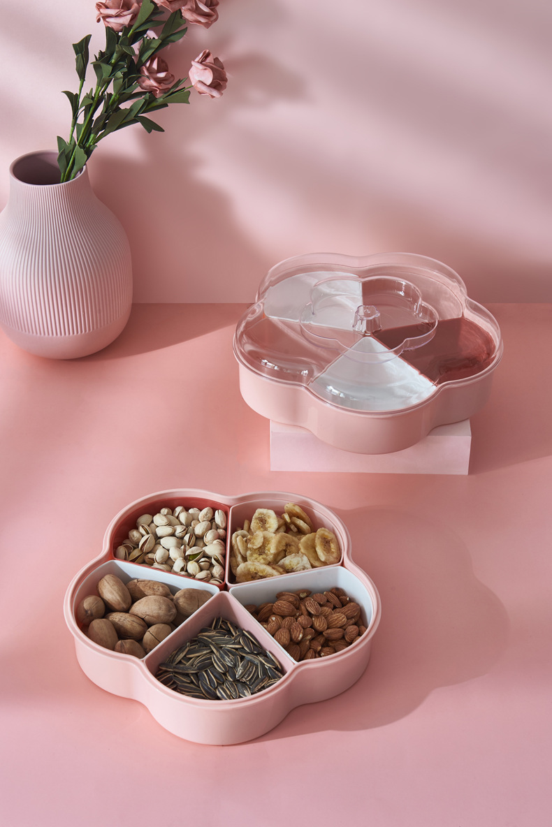 New Candy Box Creative Dried Fruit Tray Plastic Lazy Fruit Plate Wedding Wedding Candies Box Snack Melon Seeds Dried Fruit Box Wedding