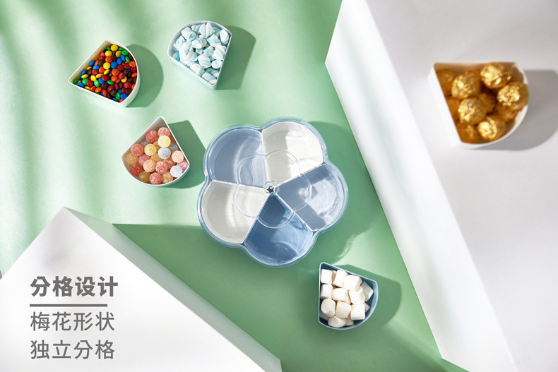 New Candy Box Creative Dried Fruit Tray Plastic Lazy Fruit Plate Wedding Wedding Candies Box Snack Melon Seeds Dried Fruit Box Wedding