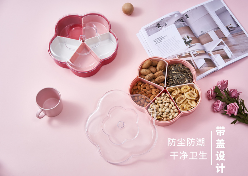 New Candy Box Creative Dried Fruit Tray Plastic Lazy Fruit Plate Wedding Wedding Candies Box Snack Melon Seeds Dried Fruit Box Wedding