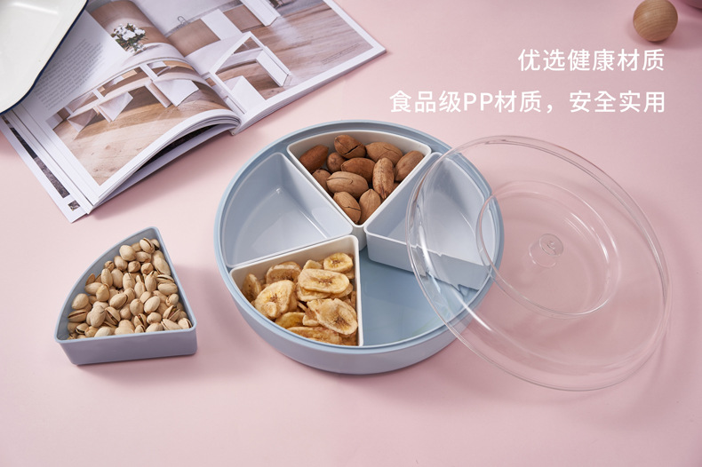 New Candy Box Creative Dried Fruit Tray Plastic Lazy Fruit Plate Wedding Wedding Candies Box Snack Melon Seeds Dried Fruit Box Wedding