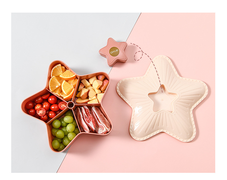 New Year Creative Dried Fruit Box Living Room Candy Box Plastic XINGX Candy Box Lazy Fruit Plate Factory Direct Sales Wholesale