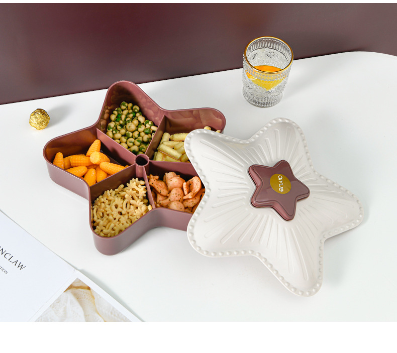 New Year Creative Dried Fruit Box Living Room Candy Box Plastic XINGX Candy Box Lazy Fruit Plate Factory Direct Sales Wholesale