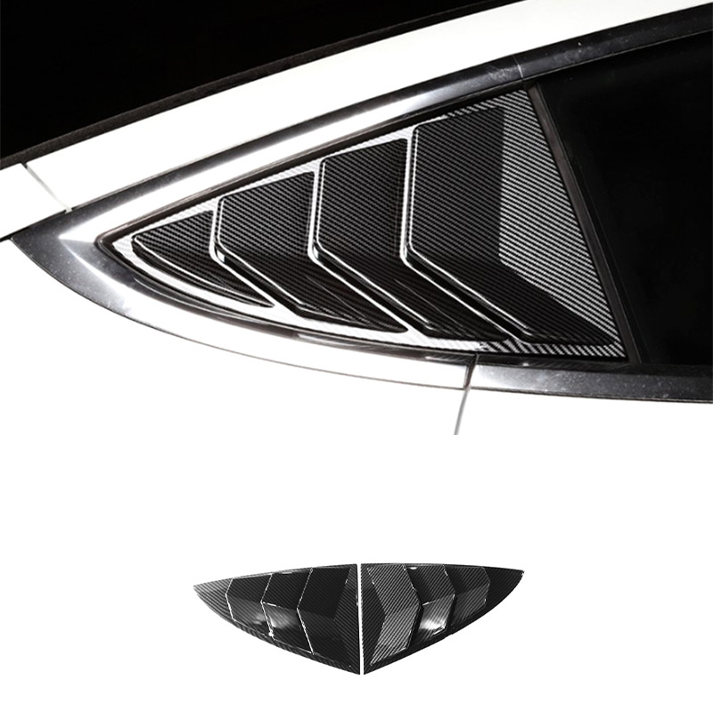 to Tesla Tesla Model 3 Rear Window Triangle Stickers Blinds Decorative Paster Exterior Accessories Modification