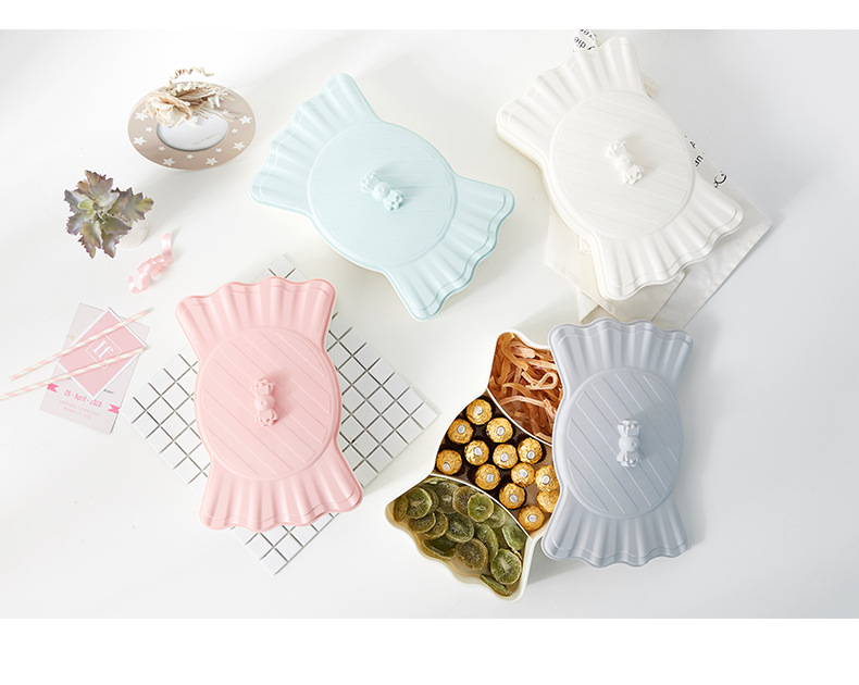 Modern Creative Dried Fruit Box Grid with Lid Nut Box Candy Box Household Living Room Coffee Table Melon Seeds Snack Dried Fruit Plate Modern Creative Dried Fruit Box Grid with Lid Nut Box Candy Box Household Living Room Coffee Table Melon Seeds Snack Dried Fruit Plate