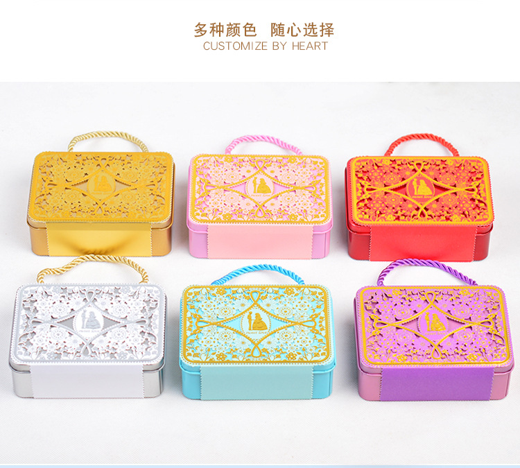 New Wedding Favors Candy Box Packaging Tinplate Wedding Candies Box Creative Hollow Envelope Candy Wholesale