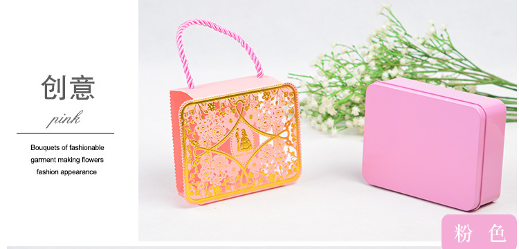New Wedding Favors Candy Box Packaging Tinplate Wedding Candies Box Creative Hollow Envelope Candy Wholesale