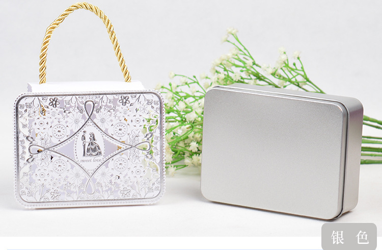 New Wedding Favors Candy Box Packaging Tinplate Wedding Candies Box Creative Hollow Envelope Candy Wholesale
