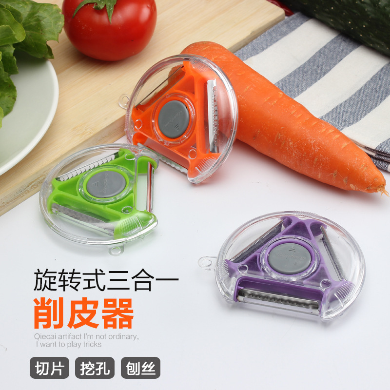 ThreeinOne Peeler Triangle Peeler MultiFunction Vegetable Chopper Vegetable and Fruit Peeler Vegetable Cutter Gift Gift