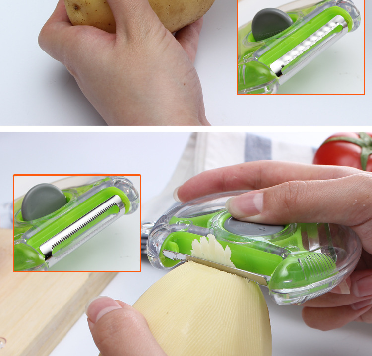 ThreeinOne Peeler Triangle Peeler MultiFunction Vegetable Chopper Vegetable and Fruit Peeler Vegetable Cutter Gift Gift