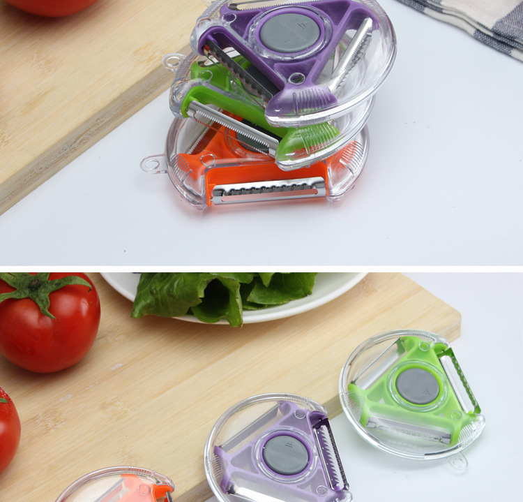 ThreeinOne Peeler Triangle Peeler MultiFunction Vegetable Chopper Vegetable and Fruit Peeler Vegetable Cutter Gift Gift