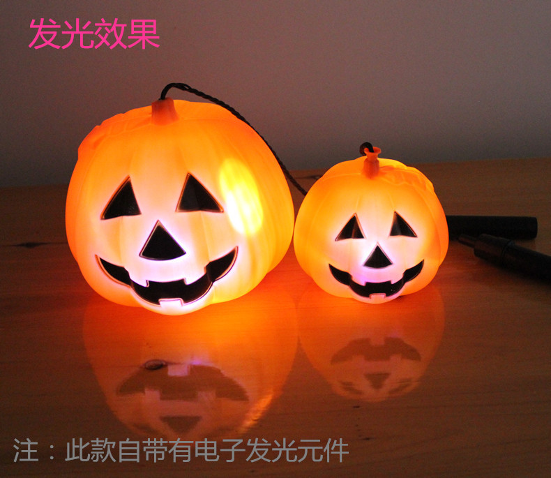 60G Halloween Ghost Festival Pumpkin Lamp Bar Cloth Yard Dress up Children Candy Box Portable Pumpkin Bucket Pumpkin Jar