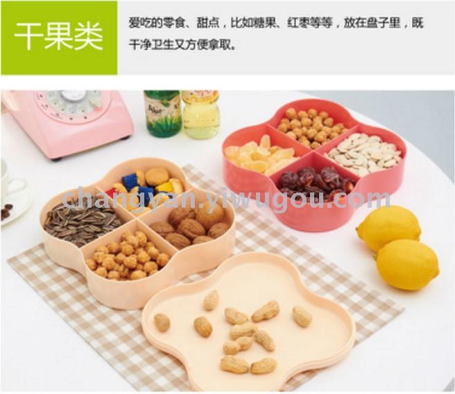Square stacked double four - cell candy box sealed green new year dried fruit candy box wedding box from the grant