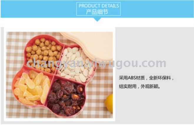 Square stacked double four - cell candy box sealed green new year dried fruit candy box wedding box from the grant