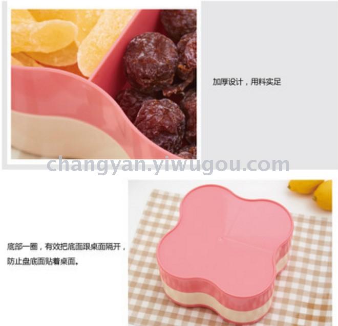 Square stacked double four - cell candy box sealed green new year dried fruit candy box wedding box from the grant