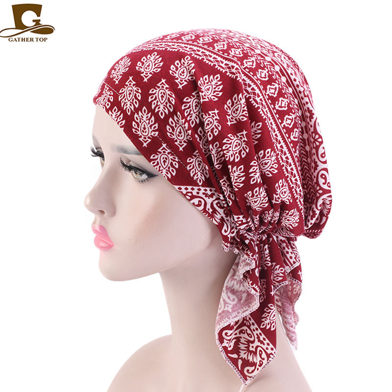 2020 New Elastic Fabric Triangle Printed Pirate Hat Tam-O'-Shanter Toque Pile Cap TJM-277