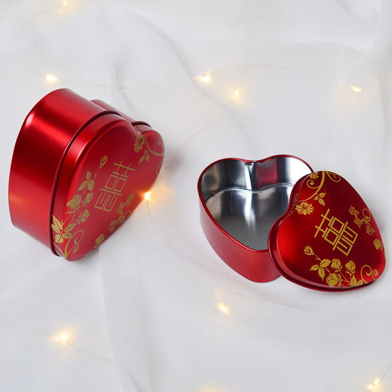 New Creative Printing Love Tinplate Box Xi Candy Box Feng Heming Wedding Favors Candy Box in Stock Wholesale