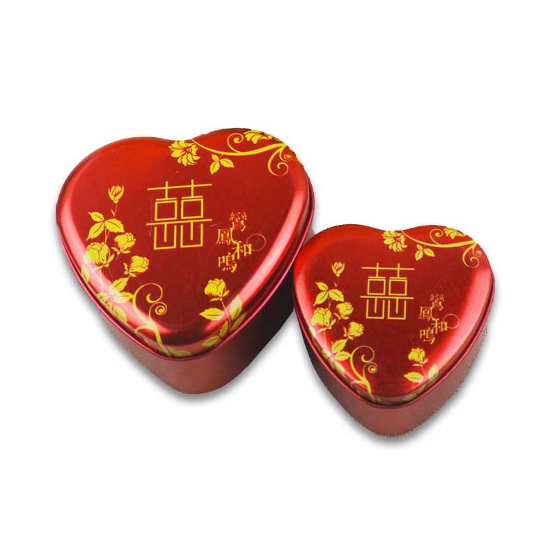 New Creative Printing Love Tinplate Box Xi Candy Box Feng Heming Wedding Favors Candy Box in Stock Wholesale