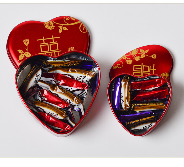 New Creative Printing Love Tinplate Box Xi Candy Box Feng Heming Wedding Favors Candy Box in Stock Wholesale