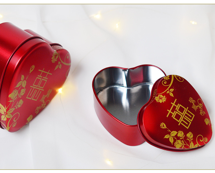 New Creative Printing Love Tinplate Box Xi Candy Box Feng Heming Wedding Favors Candy Box in Stock Wholesale