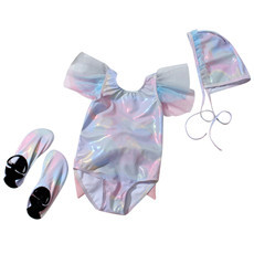2020 new children's swimsuit tie-dye baby Daisy baby baby baby baby one-piece triangle swimming suit and hat