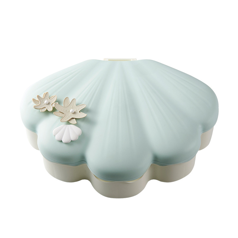 Shell Light Luxury Candy Box Compartment Snack Box Dried Fruit Tray Shell Melon Seeds Plate Handphone-Friendly Dried Fruit Box