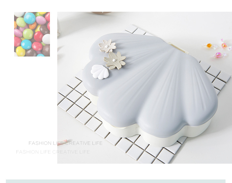 Shell Light Luxury Candy Box Compartment Snack Box Dried Fruit Tray Shell Melon Seeds Plate Handphone-Friendly Dried Fruit Box