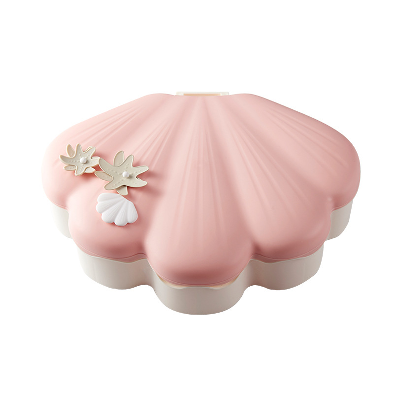 Shell Light Luxury Candy Box Compartment Snack Box Dried Fruit Tray Shell Melon Seeds Plate Handphone-Friendly Dried Fruit Box