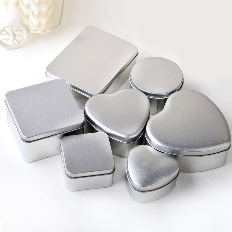 Wedding Supplies Return Gift Creative Tinplate Candy Box White Series Heart-Shaped Multiple Models Candy Box