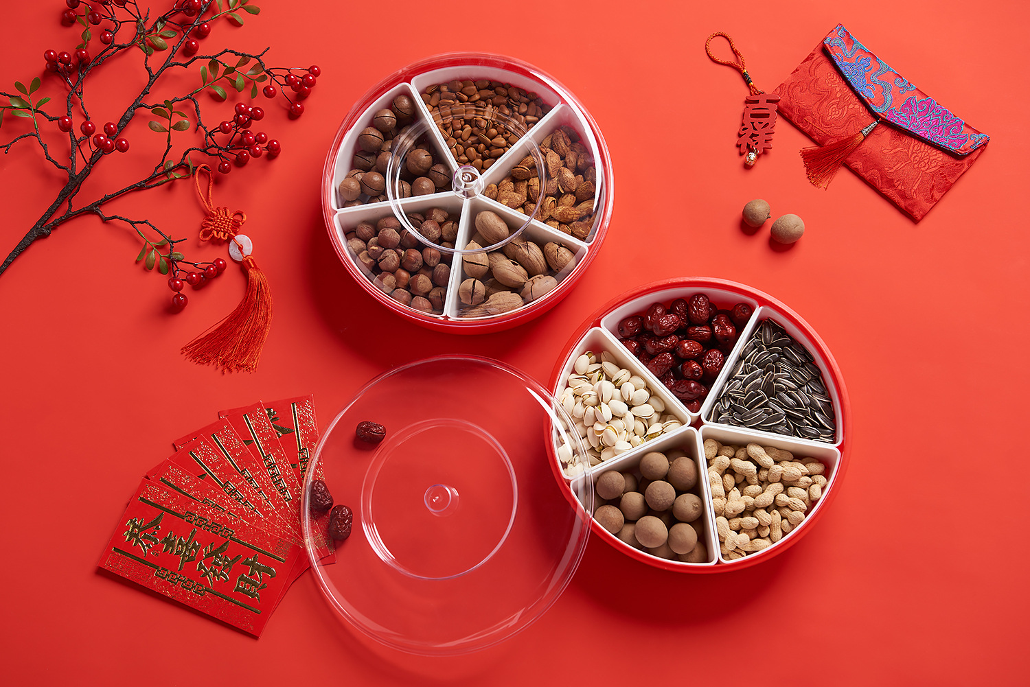 New Candy Box Creative Dried Fruit Tray Plastic Lazy Fruit Plate Wedding Wedding Candies Box Snack Melon Seeds Dried Fruit Box Wedding