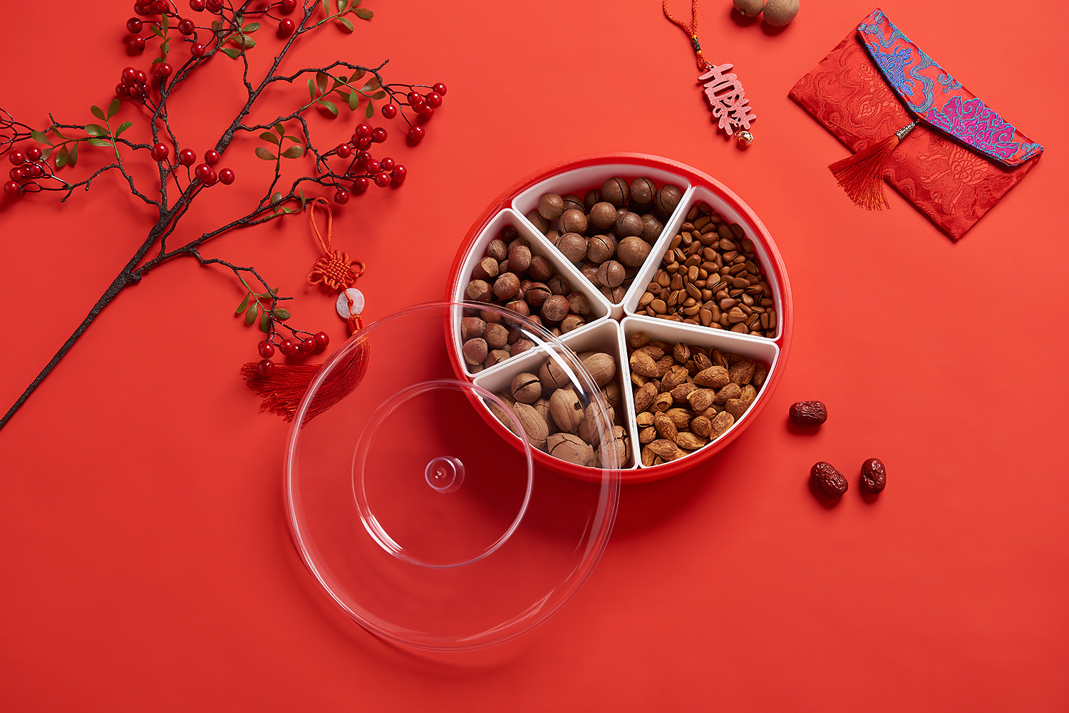 New Candy Box Creative Dried Fruit Tray Plastic Lazy Fruit Plate Wedding Wedding Candies Box Snack Melon Seeds Dried Fruit Box Wedding