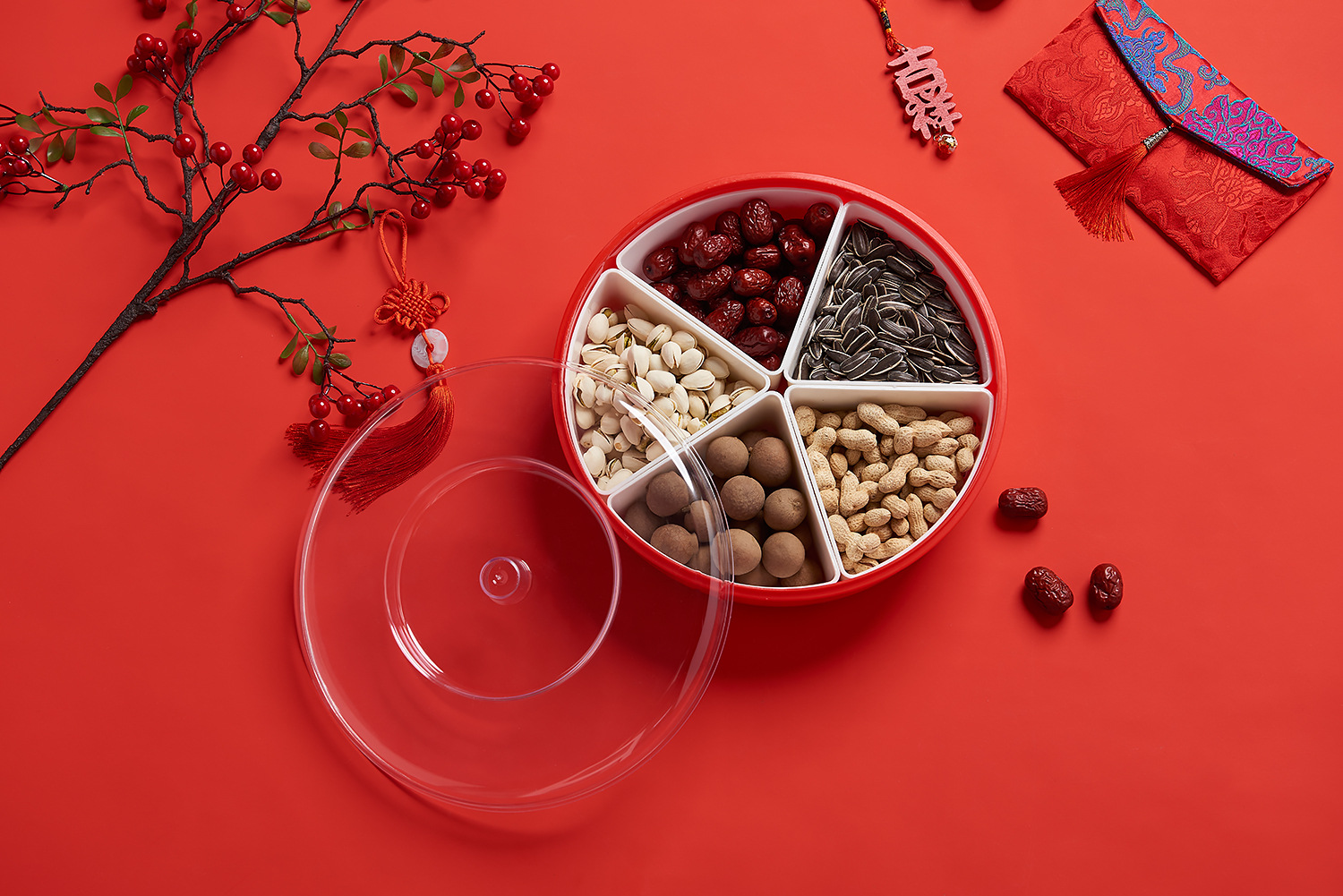 New Candy Box Creative Dried Fruit Tray Plastic Lazy Fruit Plate Wedding Wedding Candies Box Snack Melon Seeds Dried Fruit Box Wedding